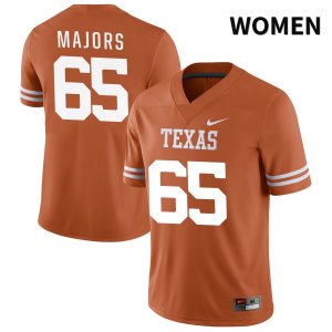 Texas Longhorns Women's #65 Jake Majors Authentic Orange NIL 2022 College Football Jersey PPN81P2F